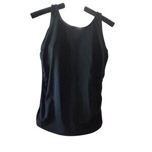Aqua Eve Black Tankini Swim Top Size M